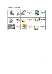 English Worksheet: HOLIDAY DOMINO 2