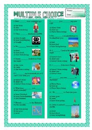 English Worksheet: Multiple Choice - Part 12 - Past Simple or Present Perfect (Part 1)