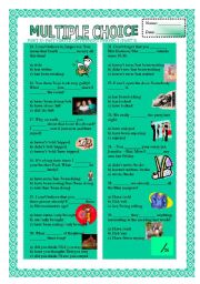 English Worksheet: Multiple Choice - Part 12 - Past Simple or Present Perfect (Part 2)