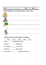 English worksheet: verbs