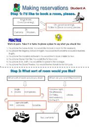 English Worksheet: Step by step guidance Student A