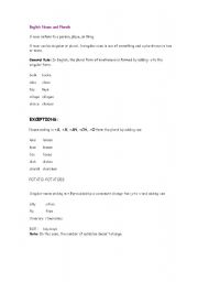 English Worksheet: pronouns and plurals primary school