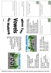 Long Vowels - Two Vowels Walking minibook