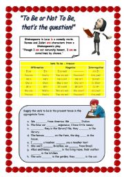 English Worksheet: Verb To Be Practice
