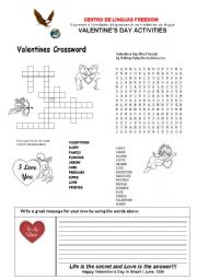 English Worksheet: Valentines day