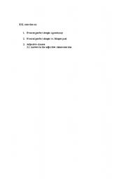 English Worksheet: past
