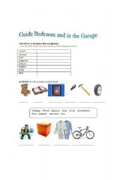 English Worksheet: guide bedroom and the garage