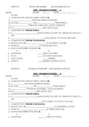 English worksheet: quiz