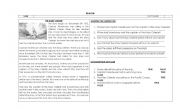 English Worksheet: READING WORKSHEET