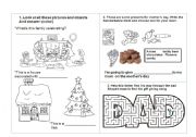 CHRISTMAS AND FAMILY WORKSHEET