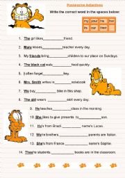 English Worksheet: Possessive adjectives