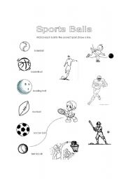 English worksheet: Sports Balls