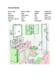 English Worksheet: Bathroom