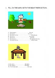 English worksheet: prepositions - practice