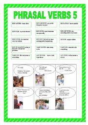 English Worksheet: PHRASAL VERBS 5