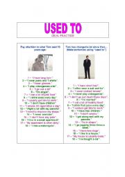 English Worksheet: Used to - Oral Practice