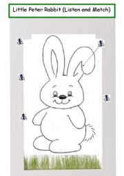 English Worksheet: Little Peter Rabbit (Listen and join )