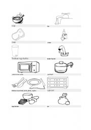 English Worksheet: In the kitchen