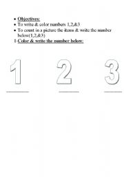 English Worksheet: objective