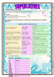 English Worksheet: Superlative Adjectives