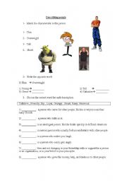 English worksheet: Describing people