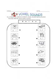 English worksheet: WS on Word Building With Vowel Sounds