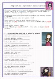 REPORTED SPEECH-QUESTIONS