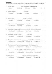 English worksheet: Grammar Worksheets for Grade 1