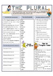 English Worksheet: THE PLURAL Exercises