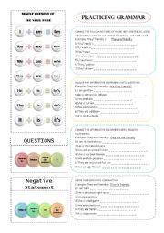 English Worksheet: Practicing grammar 