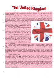 English Worksheet: The United Kingdom