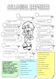 English Worksheet: Colloquial Responses