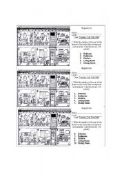 English Worksheet: parts of the house test