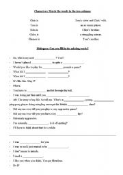 English Worksheet: Match Point