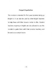 English worksheet: module