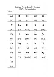 English worksheet: ABCs 