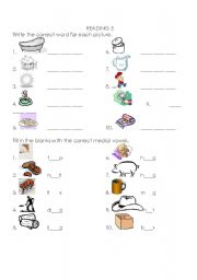 English Worksheet: Medial vowel u