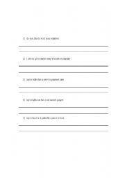 English Worksheet: Punctuation Exercise