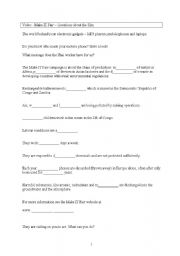 English worksheet: Questions for the Webquest Make IT Fair