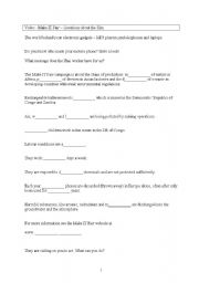 English Worksheet: Questions for the Webquest Make IT Fair