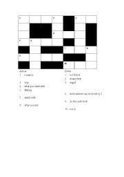 English Worksheet: puzzle word