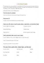 English worksheet: A Little Help with Capitals