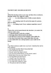 English Worksheet: QUICK GRAMMAR REVIEW