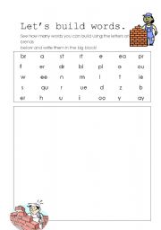 English Worksheet: Word building activity
