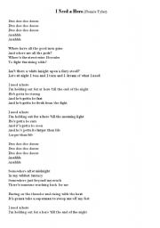 English Worksheet: Song 