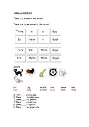 English worksheet: There is/there are