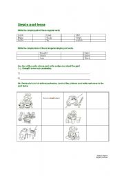 English worksheet: simple past