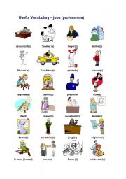 English worksheet: jobs vocabulary