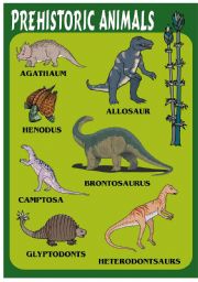 PREHISTORIC ANIMALS 2 - ESL worksheet by alekoty PREHISTORIC ANIMALS 2 - ESL worksheet by alekoty