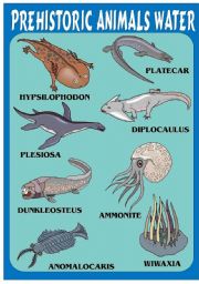 English Worksheet: PREHISTORIC ANIMALS 3